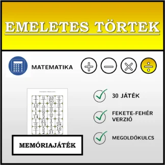 Memóriajáték: Emeletes törtek