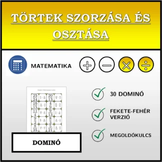 Dominó: Törtek szorzása és osztása