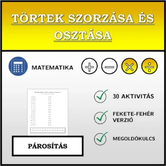 Párosító feladat: Törtek szorzása és osztása