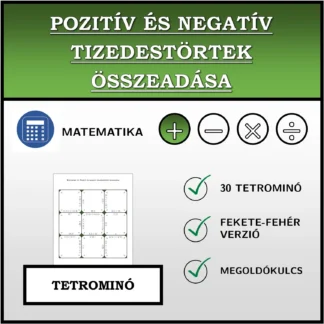 Tetrominó: Pozitív és negatív tizedestörtek összeadása