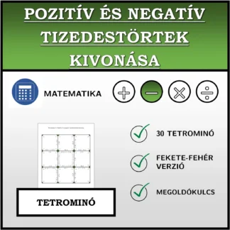 Tetrominó: Pozitív és negatív tizedestörtek kivonása