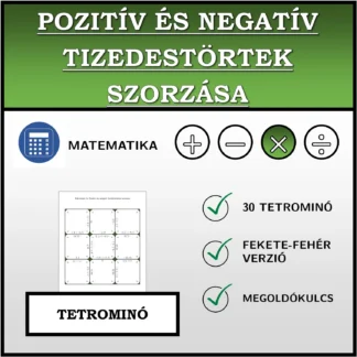 Tetrominó: Pozitív és negatív tizedestörtek szorzása