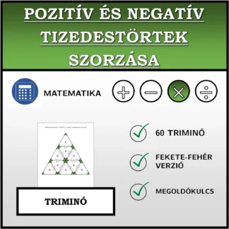 Triminó: Pozitív és negatív tizedestörtek szorzása
