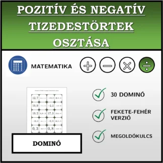 Dominó: Pozitív és negatív tizedestörtek osztása