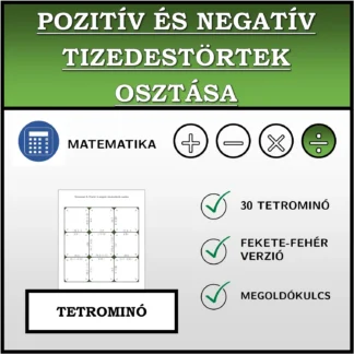 Tetrominó: Pozitív és negatív tizedestörtek osztása