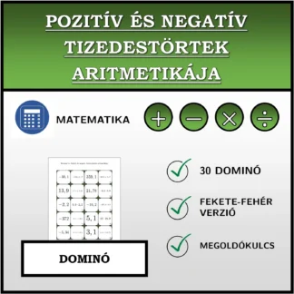 Dominó: Pozitív és negatív tizedestörtek aritmetikája