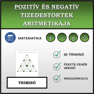 Triminó: Pozitív és negatív tizedestörtek aritmetikája