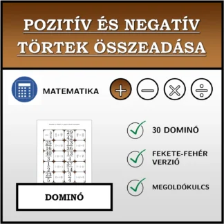 Dominó: Pozitív és negatív törtek összeadása