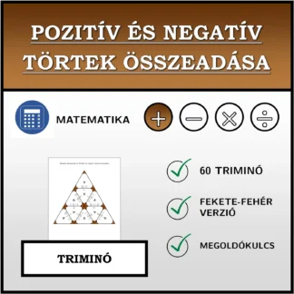 Triminó: Pozitív és negatív törtek összeadása