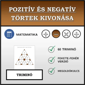 Triminó: Pozitív és negatív törtek kivonása