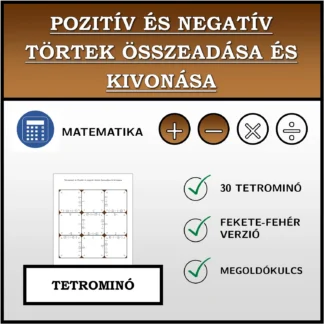 Tetrominó: Pozitív és negatív törtek összeadása és kivonása