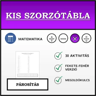 Párosító feladat: Kis szorzótábla