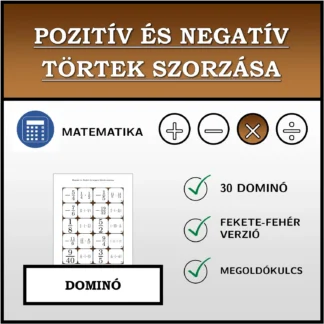 Dominó: Pozitív és negatív törtek szorzása