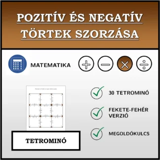 Tetrominó: Pozitív és negatív törtek szorzása