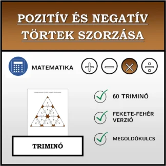 Triminó: Pozitív és negatív törtek szorzása