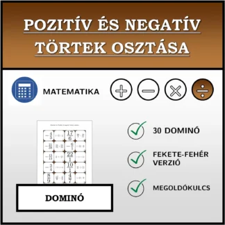 Dominó: Pozitív és negatív törtek osztása