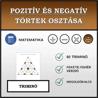 Triminó: Pozitív és negatív törtek osztása