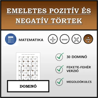 Dominó: Emeletes pozitív és negatív törtek