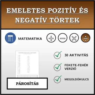 Párosító feladat: Emeletes pozitív és negatív törtek