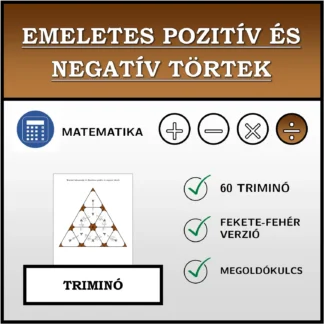 Triminó: Emeletes pozitív és negatív törtek