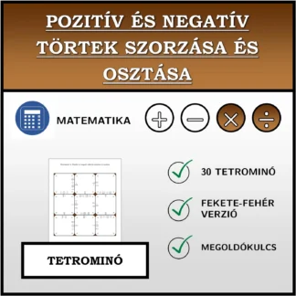 Tetrominó: Pozitív és negatív törtek szorzása és osztása