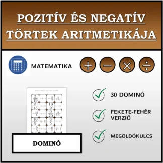 Dominó: Pozitív és negatív törtek aritmetikája