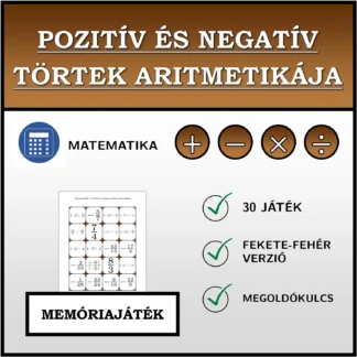 Memóriajáték: Pozitív és negatív törtek aritmetikája