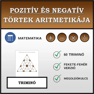 Triminó: Pozitív és negatív törtek aritmetikája