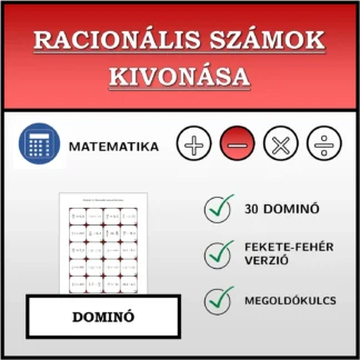 Dominó: Racionális számok kivonása