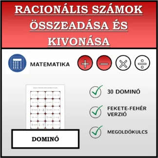 Dominó: Racionális számok összeadása és kivonása