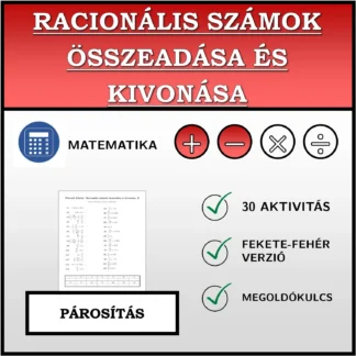 Párosító feladat: Racionális számok összeadása és kivonása