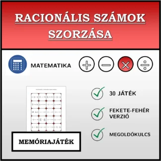 Memóriajáték: Racionális számok szorzása