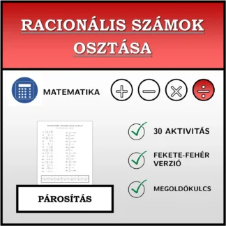 Párosító feladat: Racionális számok osztása