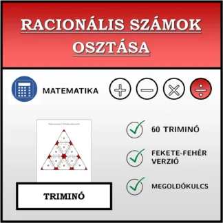 Triminó: Racionális számok osztása