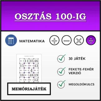 Memóriajáték: Osztás 100-ig
