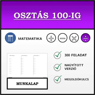 Munkalap: Osztás 100-ig