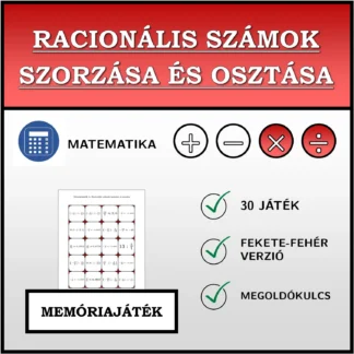 Memóriajáték: Racionális számok szorzása és osztása