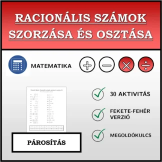 Párosító feladat: Racionális számok szorzása és osztása