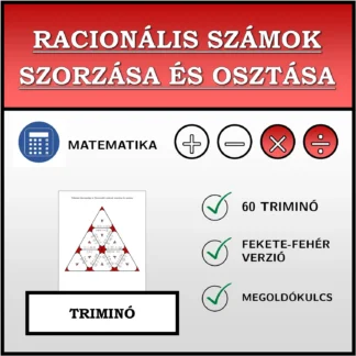 Triminó: Racionális számok szorzása és osztása