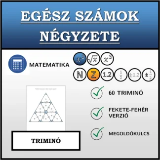 Triminó: Egész számok négyzete