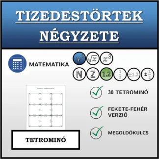 Tetrominó: Tizedestörtek négyzete