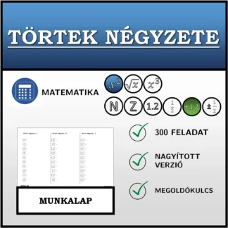 Munkalap: Törtek négyzete