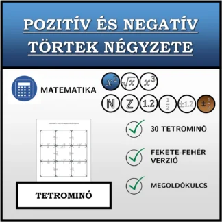 Tetrominó: Pozitív és negatív törtek négyzete