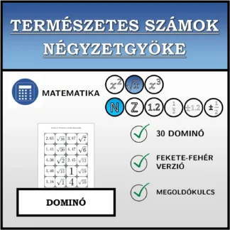 Dominó: Természetes számok négyzetgyöke