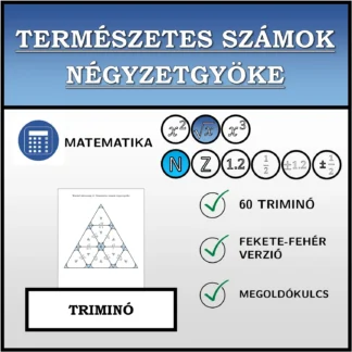 Triminó: Természetes számok négyzetgyöke