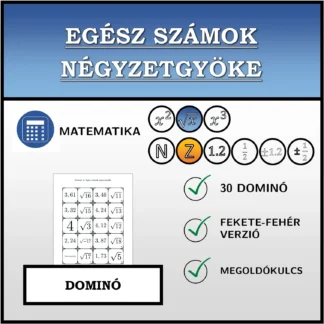 Dominó: Egész számok négyzetgyöke