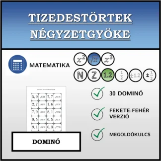 Dominó: Tizedestörtek négyzetgyöke