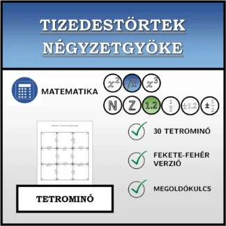 Tetrominó: Tizedestörtek négyzetgyöke