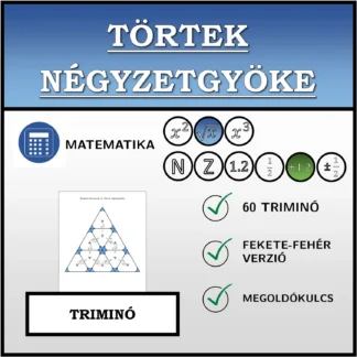 Triminó: Törtek négyzetgyöke