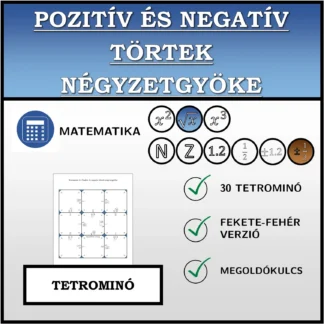 Tetrominó: Pozitív és negatív törtek négyzetgyöke